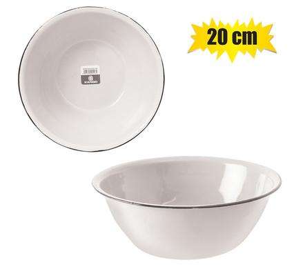 Mixing bowl enamel 20cm white cash-bowl