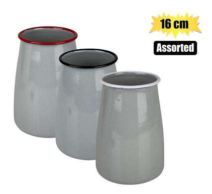 Utensil holder enamel 16cm high
