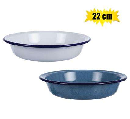 Plate enamel 26cm milk