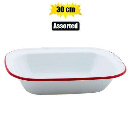 Pie dish enamel 30cm oblong