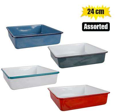 Brownie pan enamel 24cm