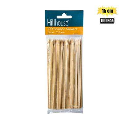 Skewers bamboo 15cm 100pce 2.5mm h&l