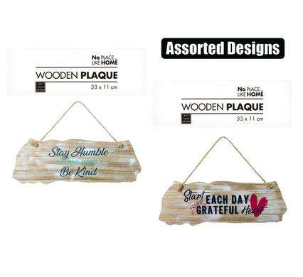 Plaque mdf sign 33x11cm asstd