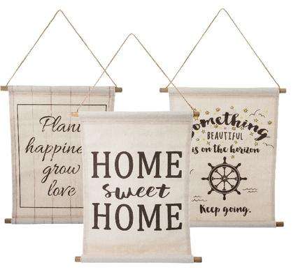 Plaque canvas scroll 43x30cm