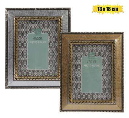 Picture frame pl marbled 13x18cm asstd