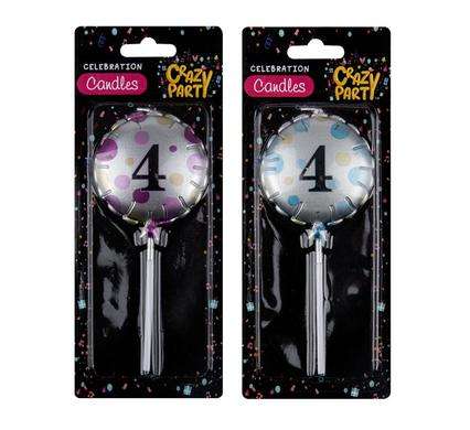 Candle birthday balloon round asstd-4