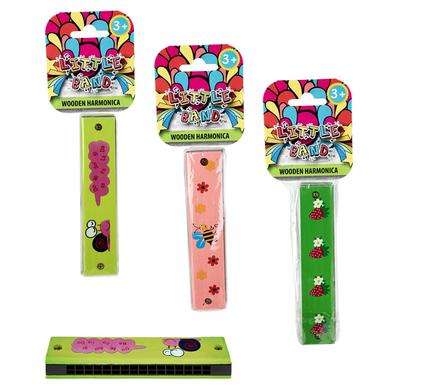 Musical wood harmonica