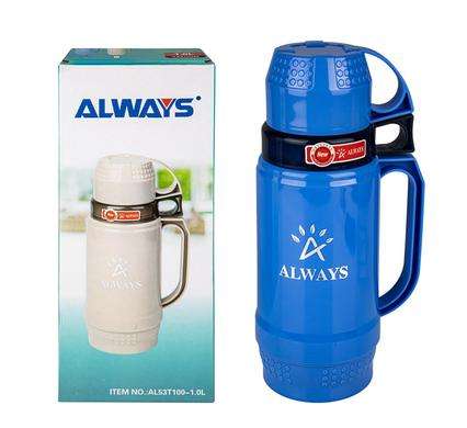 Vacuum-flask 1.0l 2xcup plastic body