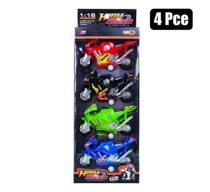 Vehicle bike racer 4pc 32cm