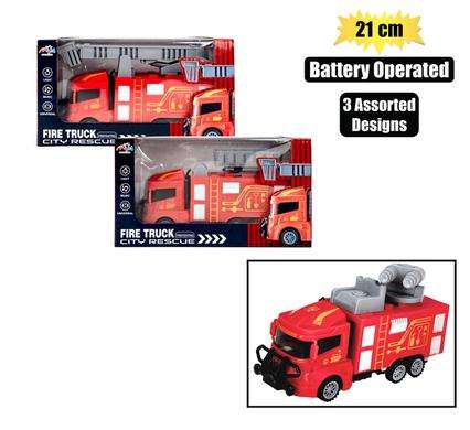 Battery operated fire rescue car 21cm