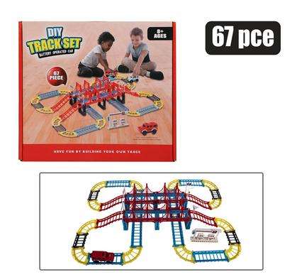 Battery operated diy trackset 67pc