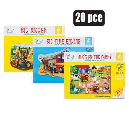 Puzzle floor jigsaw shaped boy asstd pcs