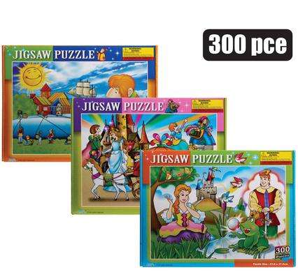 Puzzle jigsaw fairytale asstd 300pc