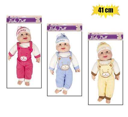 Doll baby asstd w/sound 45cm