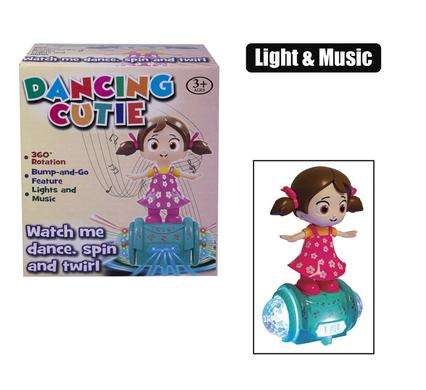 Doll b/o dancing girl w/light & music