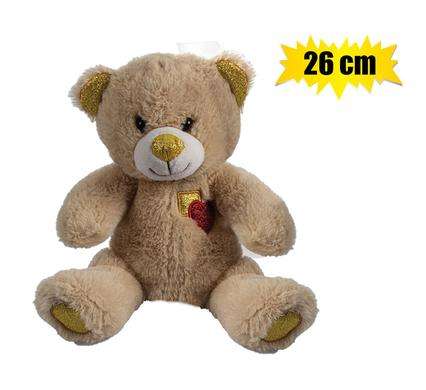Plush love bear brown asstd 26cm