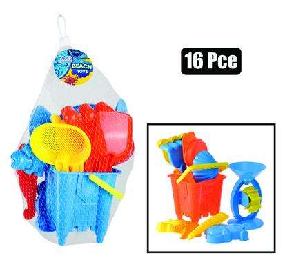 Beach-set pl 16pce bucket