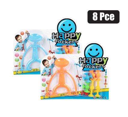 Novelty happy suckers, 8pc 25cm