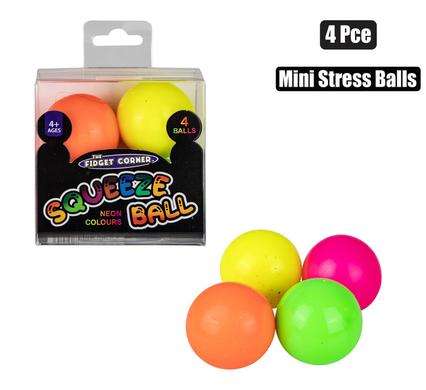Novelty ball stress mini neon 3.5cm each