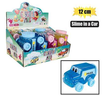 Novelty slime in a car w/glitter 12cm