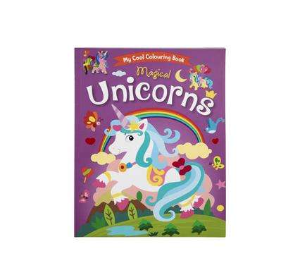 Book colouring magical unicorns