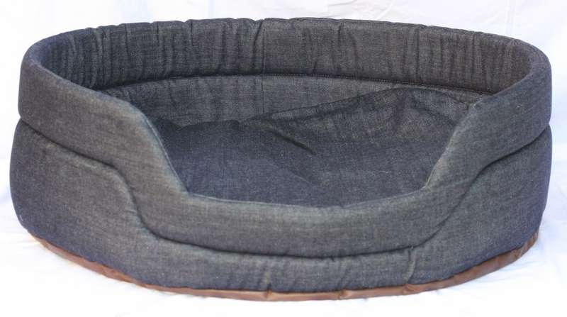 36" Denim Foam Bed & Cushion - 6kg