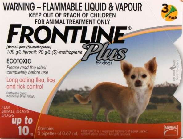 Frontline Plus for Small Dogs (0-10kg) - 1 Pipette 0.10kg