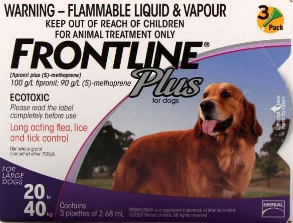 Frontline Plus for Large Dogs (20-40kg) - 1 Pipette 0.10kg