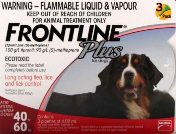 Frontline Plus for X-Large Dogs (40-60kg) - 3 Pipettes 0.10kg