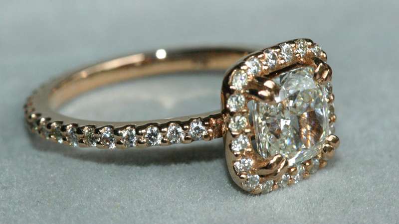 Cushion Modified Brilliant Cut Engagement Ring