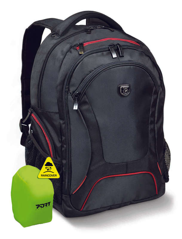 Port Designs COURCHEVEL 14/15.6&#039; Backpack Case - Black and Red