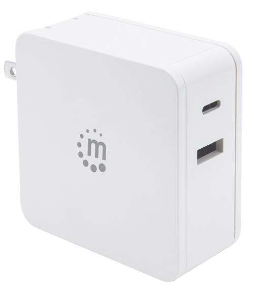 Manhattan Power Delivery Wall Charger - 60 W USB-C Power Delivery Port (up to 60 W) USB-A Chargin...