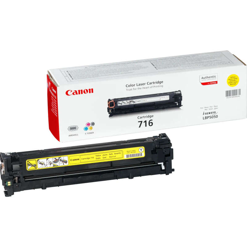 Canon Toner CRG 716 Y-LBP5050 / LBP5050N / MF8030CN / MF8040CN / MF8050CN / MF8080CW - Yield 1 50...