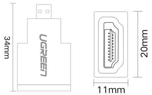 uGreen Micro HDMI Male to HDMI Female Adapter