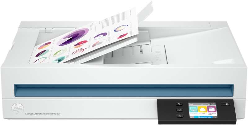 HP ScanJet Enterprise Flow N6600 Fnw1 Document Scanner LAN WiFi USB