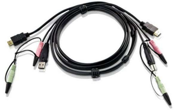 Aten 2L-7D02UH 1.8M USB HDMI KVM Cable with Audio