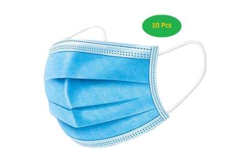 HUIFENG 3-PLY Surgical Mask bag of 10 Pieces