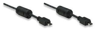 Manhattan Micro USB B male to USB Micro B male 1M -Colour:Black, Retail Box, Limited Lifetime War...