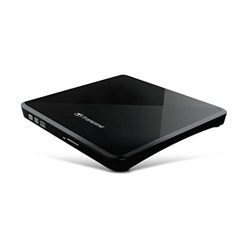 Transcend Extra Slim Portable DVD Writer, USB Powered - Black
