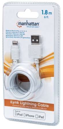 Manhattan (390781) iLynk USB Cable with Lightning Connector - A Male / 8-Pin Male 0.5 m (1.5 ft.)