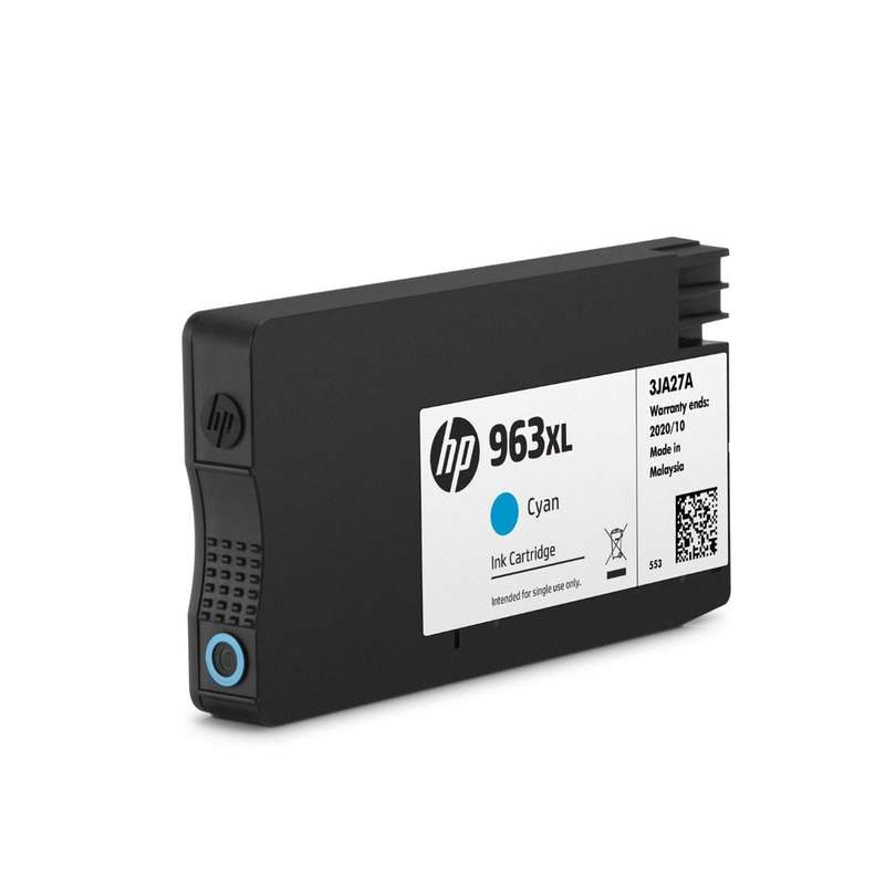 HP 963XL Cyan High Yield Printer Ink Cartridge Original Single-pack