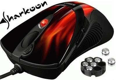 Sharkoon FireGlider Gaming Lazer Mouse inc Weights 118 to 135g