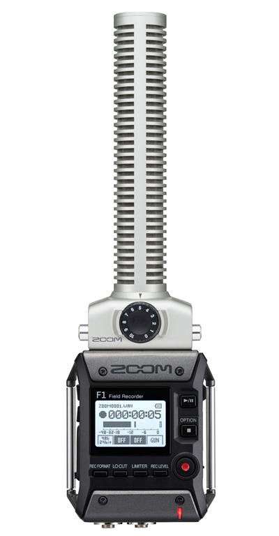 Zoom F1 Field Recorder with Shotgun Microphone-2-Channel Field Audio Recorder