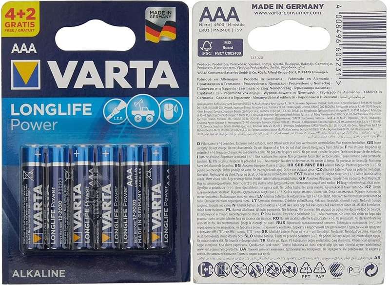 Varta LR03 AAA Longlife Power Battery