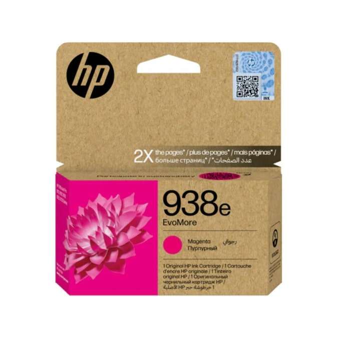HP 938e EvoMore Magenta Ink Cartridge 1650 Pages Original 4S6Y0PE Single-pack