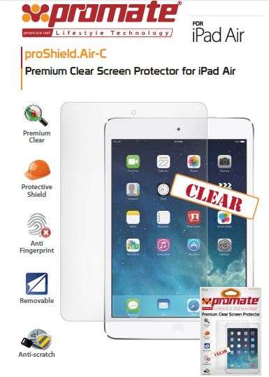 Promate Proshield.Air-C Premium Clear Screen Protector For Ipad Air