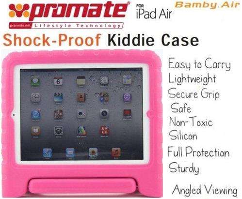 Promate Bamby.Air-Shockproof Impact resistant case with convertible stand for iPad Air-Pink