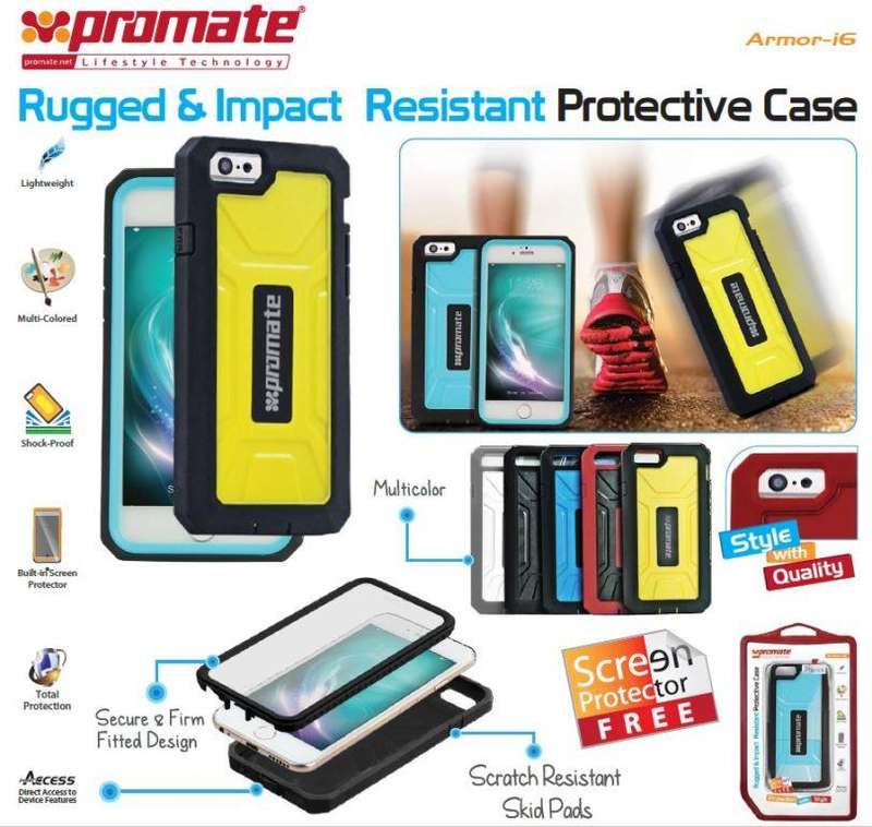 Promate Armor-i6 Rugged &amp; Impact Resistant Protective Case For iPhone 6 Colour Maroon