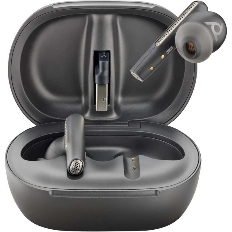 Poly Voyager Free 60+ UC M Earbuds with BT700 USB-C Adapter - Carbon Black