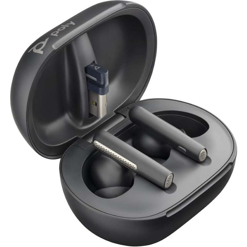 Poly Voyager Free 60+ UC M Earbuds with BT700 USB-C Adapter - Carbon Black